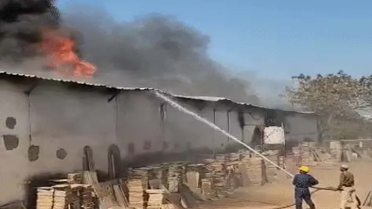बिलासपुर के तिफरा औद्योगिक क्षेत्र में लगी भीषण आग, दूर से दिखाई दे रही लपटें
