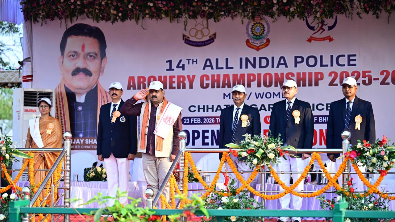 चौदहवीं अखिल भारतीय पुलिस तीरंदाजी प्रतियोगिता, उपमुख्यमंत्री विजय शर्मा ने किया शुभारंभ