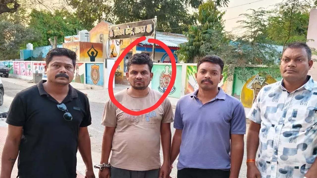 रायपुर सेंट्रल जेल से फरार आरोपी गिरफ्तार