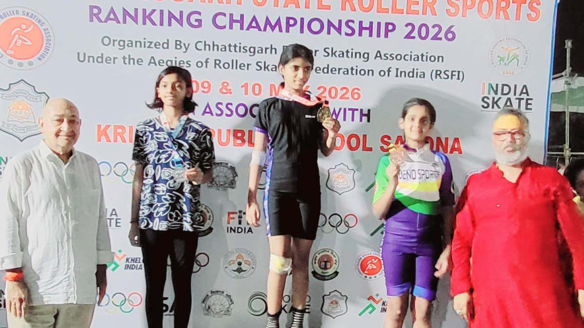 State-Level Roller Sports Ranking Championship, Bilaspur Shivika Pandey Crowned Skating Champion, Raipur